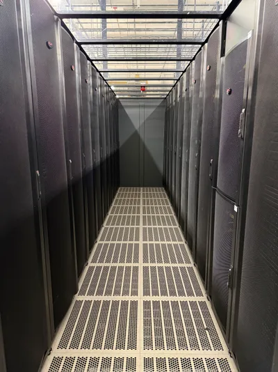 Server racks and cold aisle containment