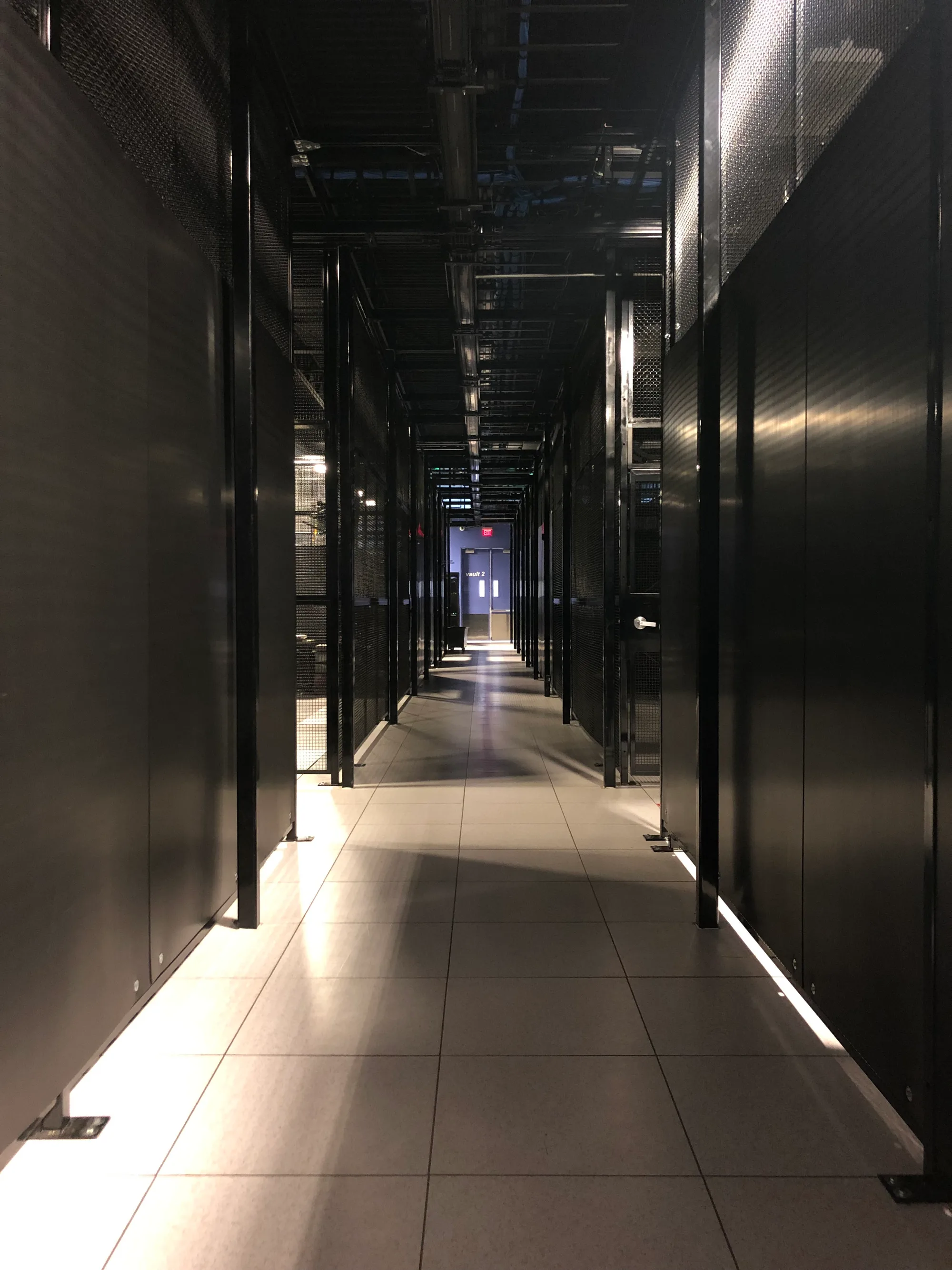 Data center entrance and lobby at the Ashburn facility